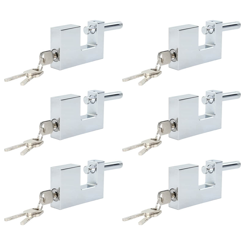 ギャラリービューアに画像をロードする, Vidaxl hangslot 6 pcs zilver 8,7 x 1,9 x 5,5 cm ijzer
