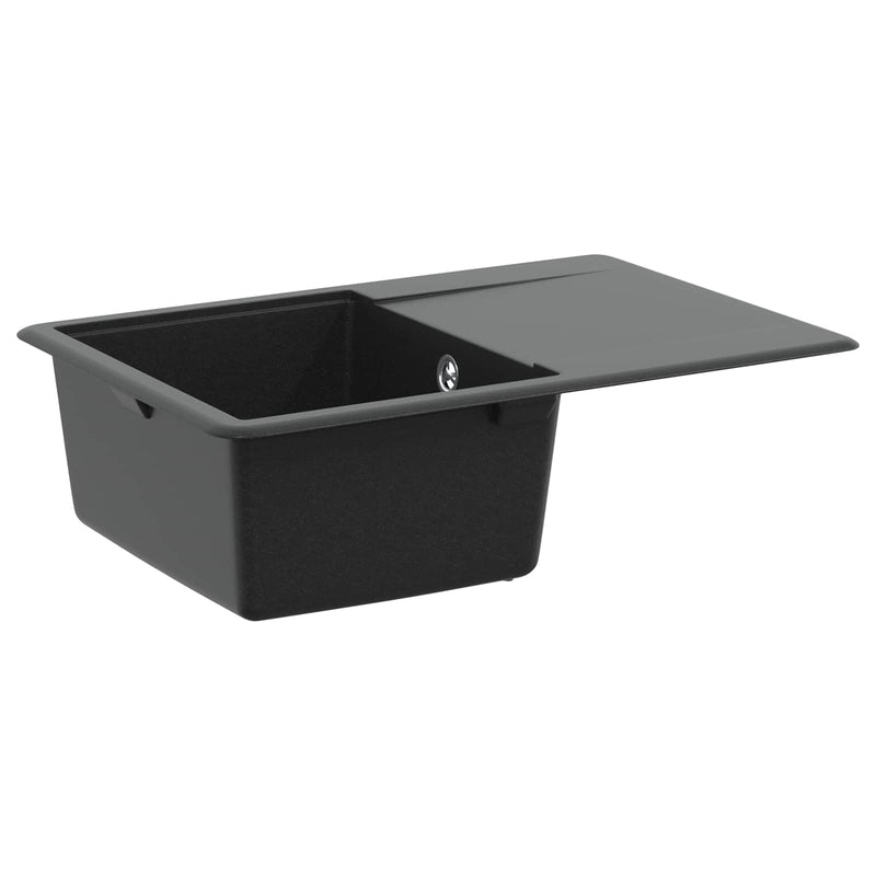 ギャラリービューアに画像をロードする, Vidaxl wasbak zwart 670 x 460 mm graniet