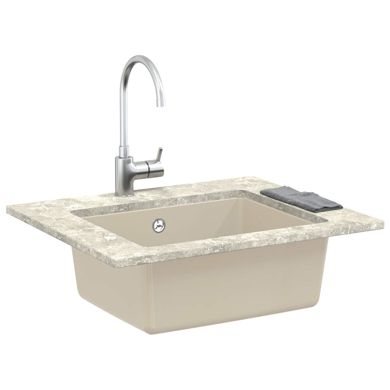 Afbeelding laden in galerijviewer, Vidaxl wasbak beige 530 x 460 mm 80% kwarts en 20% hars