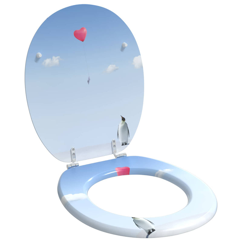 Chargez l'image dans la visionneuse de la galerie, Vidaxl zachte sluit toiletbril blauw 44 x 38 cm mdf-plaat