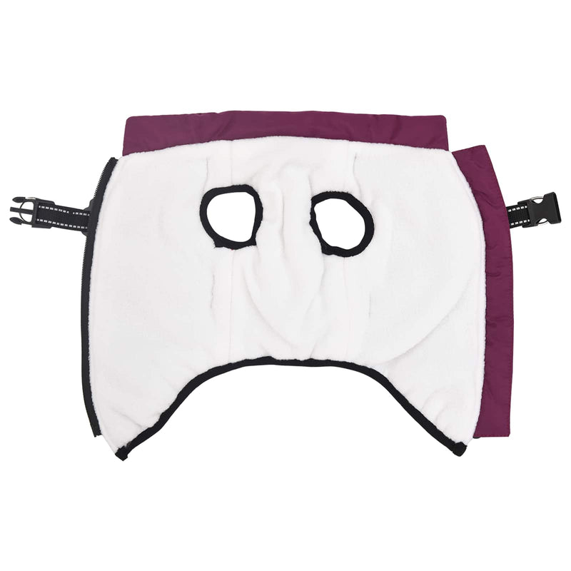Chargez l'image dans la visionneuse de la galerie, Vidaxl hondenjas met harnas paars l fleece en polyester