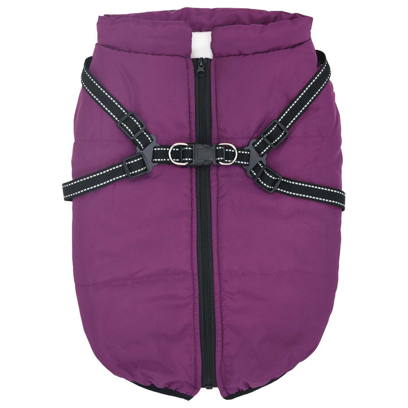 ギャラリービューアに画像をロードする, Vidaxl hondenjas met harnas paars 5xl fleece en polyester