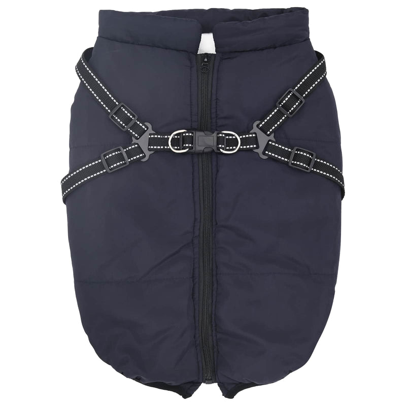 ギャラリービューアに画像をロードする, Vidaxl hondenjas met harnas marineblauw 5xl fleece en polyester