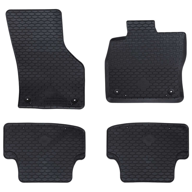 Chargez l'image dans la visionneuse de la galerie, Vidaxl autobodemmat 4 pcs zwart geschikt voor audi a3 2012-2020 rubber