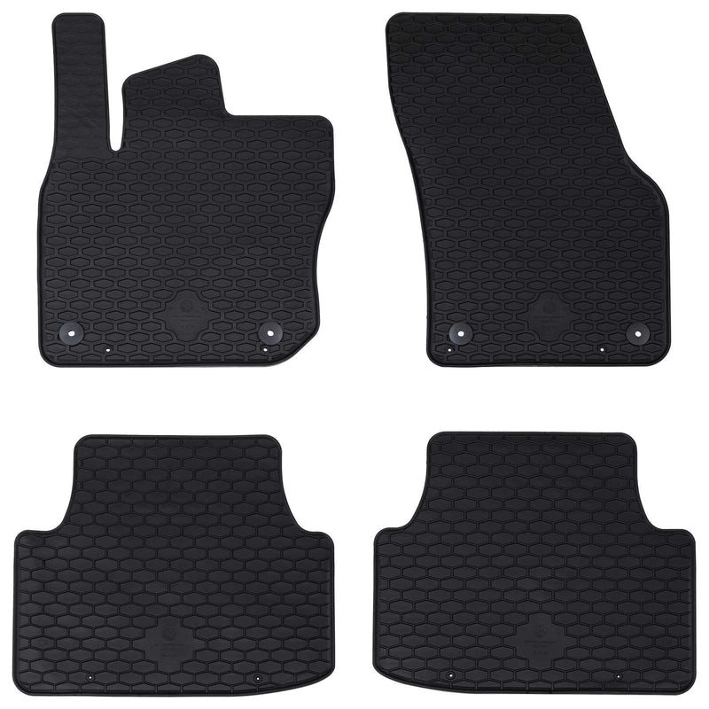 Chargez l'image dans la visionneuse de la galerie, Vidaxl autobodemmat 4 pcs zwart vw tiguan tdi rubber