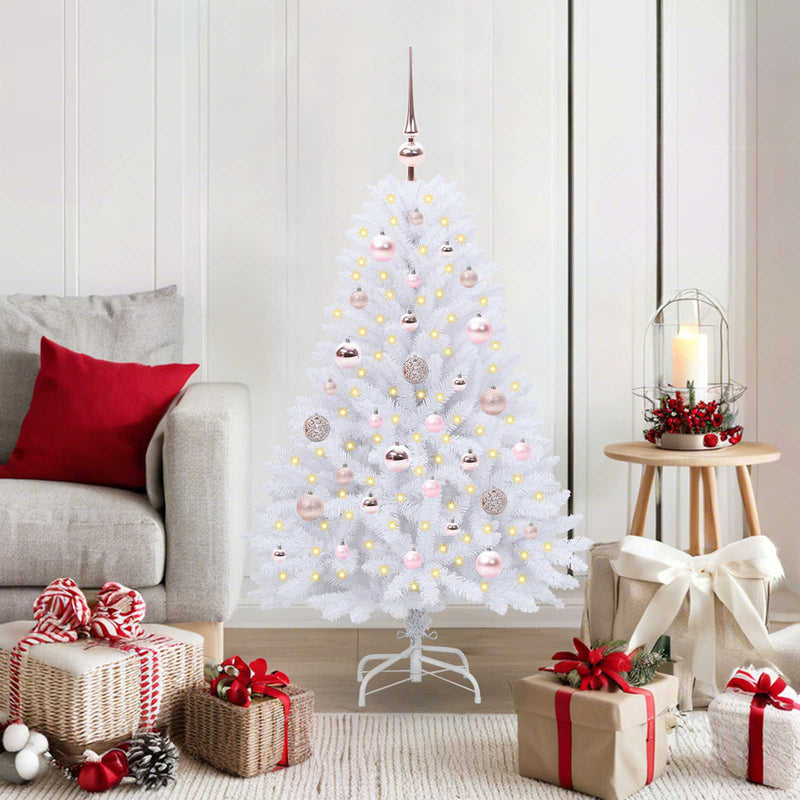 Afbeelding laden in galerijviewer, Vidaxl kunstmatige inklapbare kerstboom wit 120 cm pvc en staal