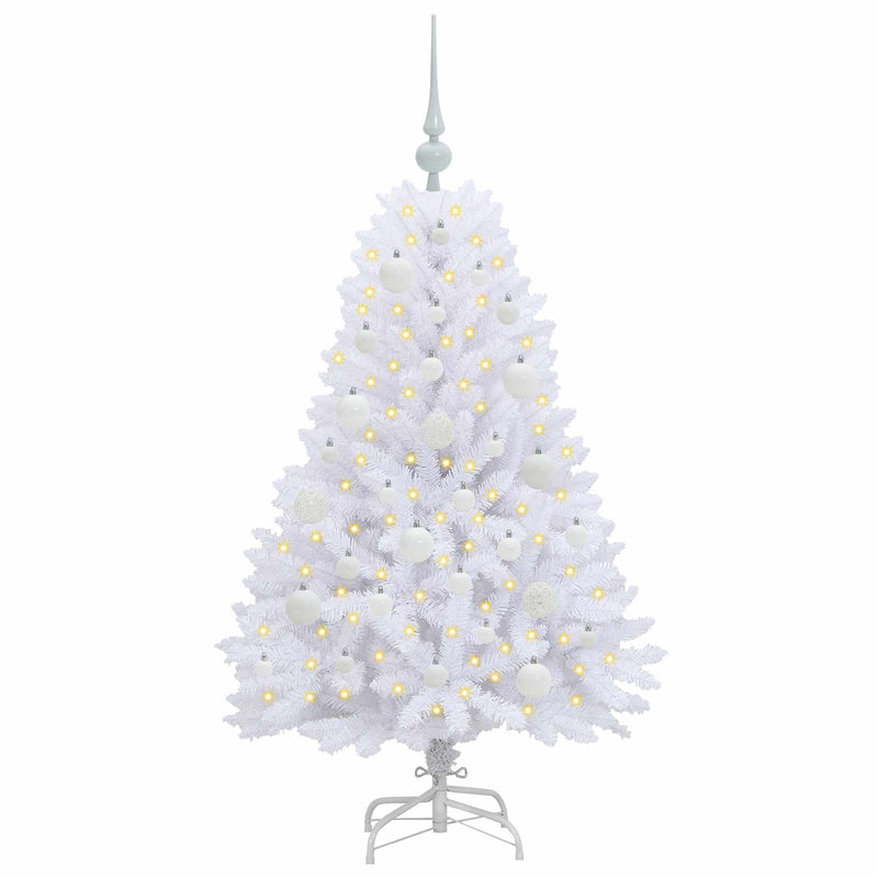 Afbeelding laden in galerijviewer, Vidaxl kunstmatige inklapbare kerstboom wit 120 cm pvc en staal
