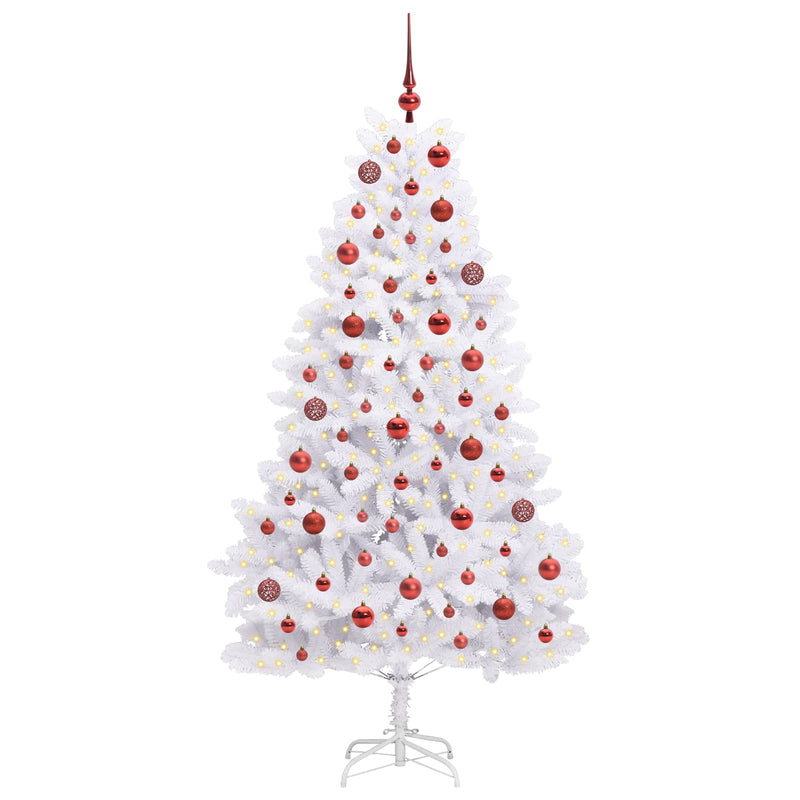 Afbeelding laden in galerijviewer, Vidaxl kunstmatige inklapbare kerstboom wit 180 cm pvc en staal