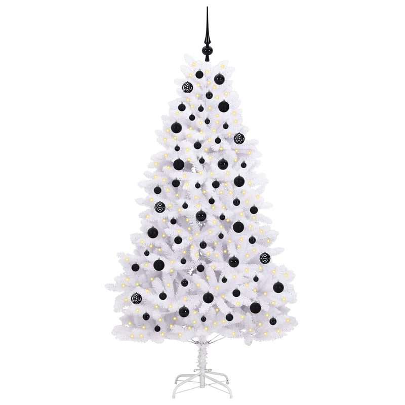 Afbeelding laden in galerijviewer, Vidaxl kunstmatige inklapbare kerstboom wit 180 cm pvc en staal