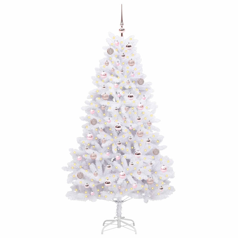 Afbeelding laden in galerijviewer, Vidaxl kunstmatige inklapbare kerstboom wit 180 cm pvc en staal