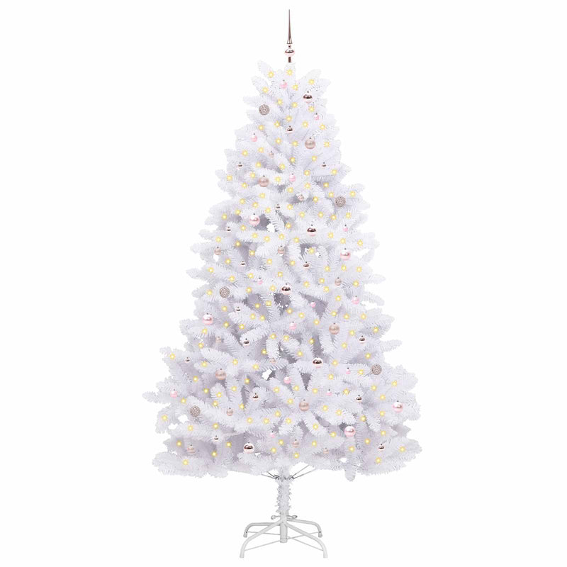 Afbeelding laden in galerijviewer, Vidaxl kunstmatige inklapbare kerstboom wit 270 cm pvc en staal