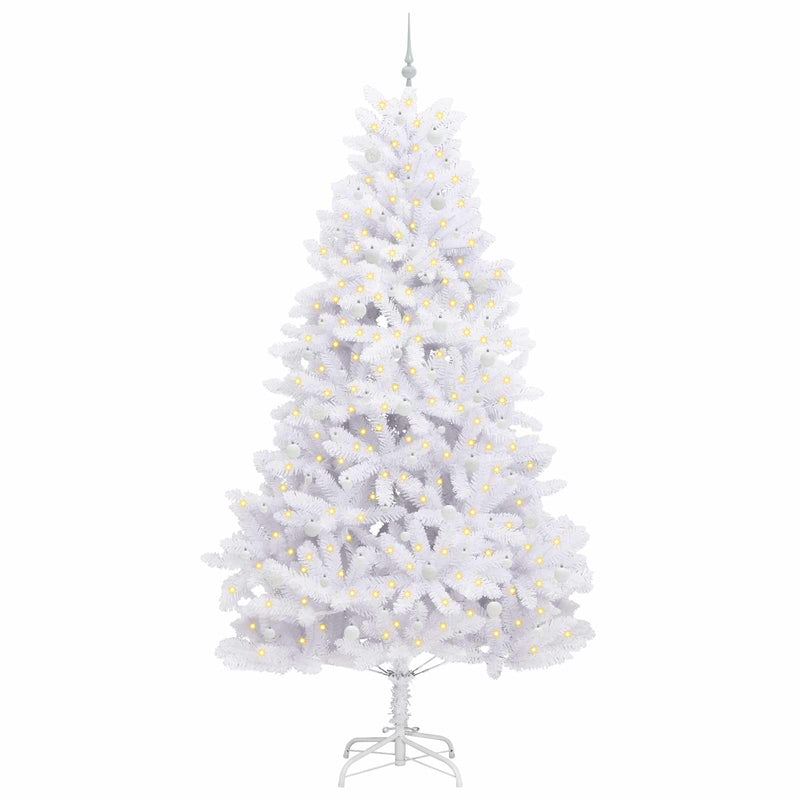 Afbeelding laden in galerijviewer, Vidaxl kunstmatige inklapbare kerstboom wit 270 cm pvc en staal