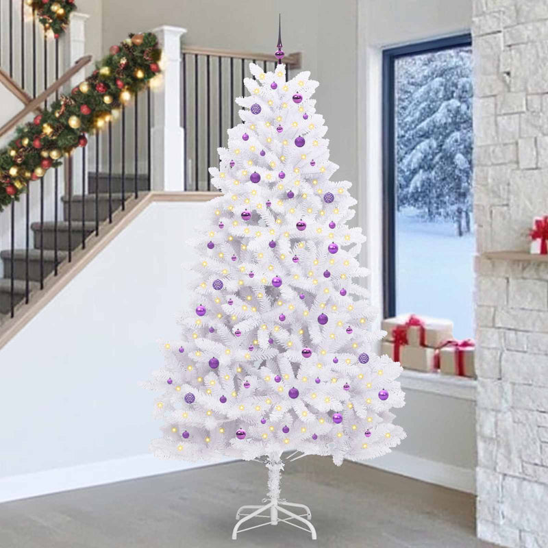 Afbeelding laden in galerijviewer, Vidaxl kunstmatige inklapbare kerstboom wit 270 cm pvc en staal