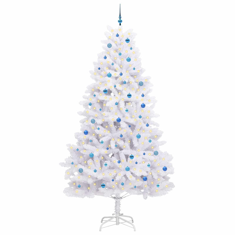 Afbeelding laden in galerijviewer, Vidaxl kunstmatige inklapbare kerstboom wit 270 cm pvc en staal