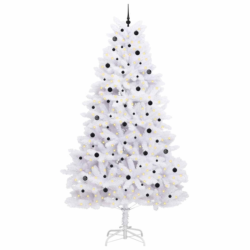 Afbeelding laden in galerijviewer, Vidaxl kunstmatige inklapbare kerstboom wit 300 cm pvc en staal