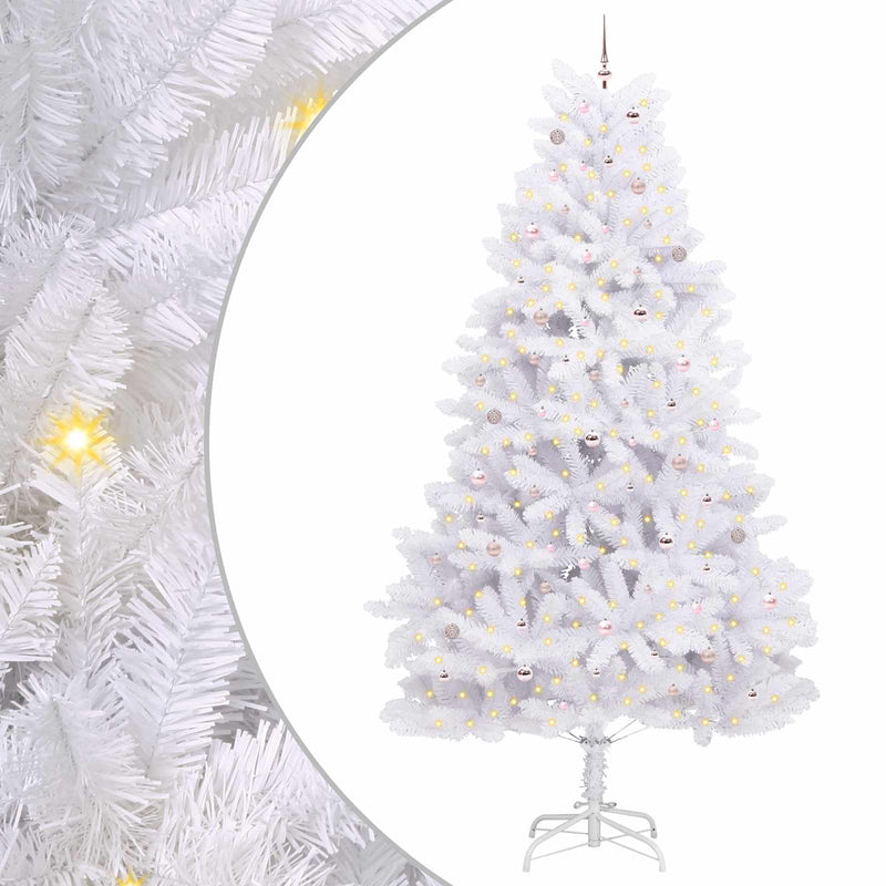 Afbeelding laden in galerijviewer, Vidaxl kunstmatige inklapbare kerstboom wit 300 cm pvc en staal