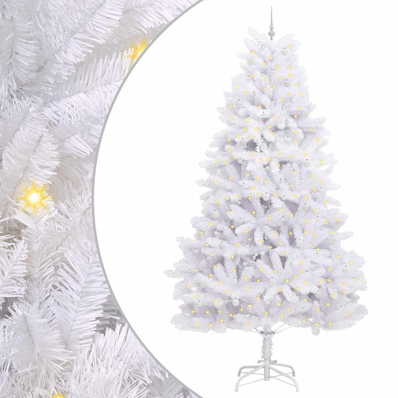 Afbeelding laden in galerijviewer, Vidaxl kunstmatige inklapbare kerstboom wit 300 cm pvc en staal