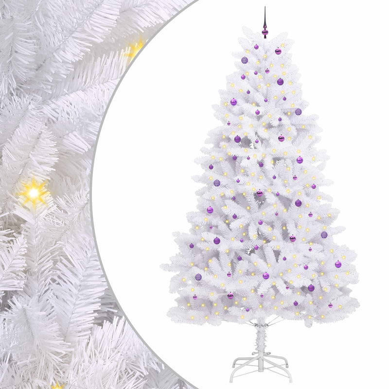 Afbeelding laden in galerijviewer, Vidaxl kunstmatige inklapbare kerstboom wit 300 cm pvc en staal