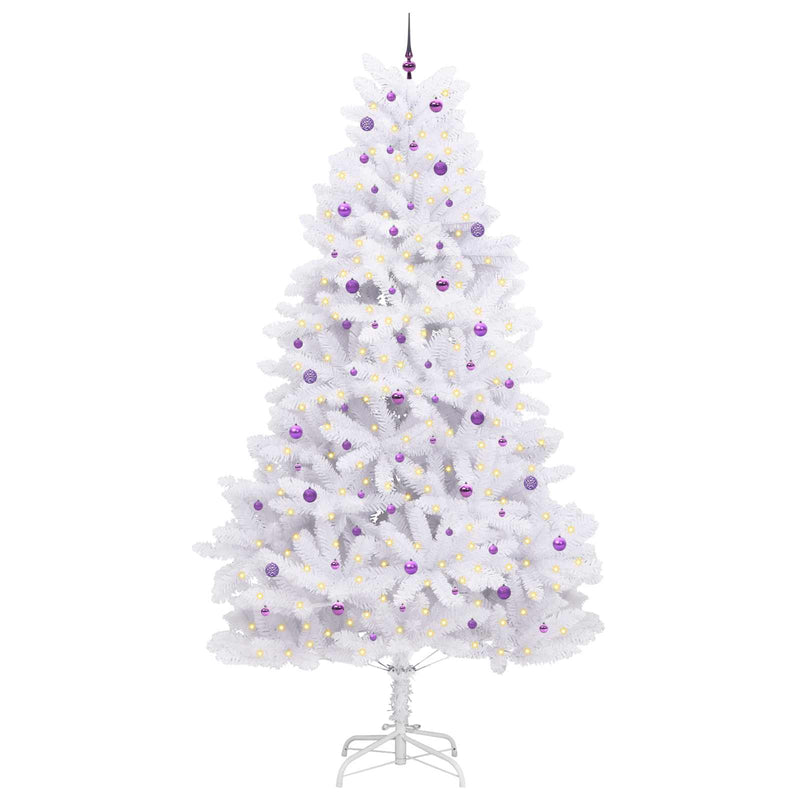 Afbeelding laden in galerijviewer, Vidaxl kunstmatige inklapbare kerstboom wit 300 cm pvc en staal