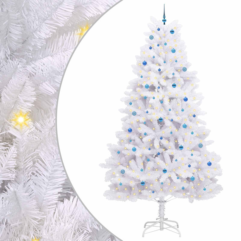 Afbeelding laden in galerijviewer, Vidaxl kunstmatige inklapbare kerstboom wit 300 cm pvc en staal
