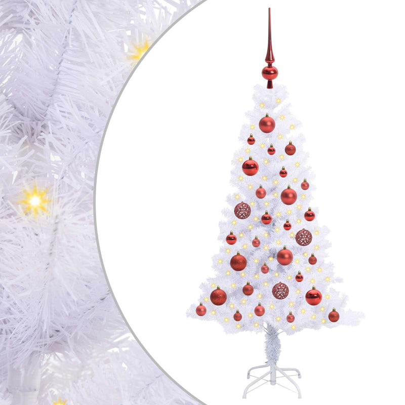 Afbeelding laden in galerijviewer, Vidaxl kunstkerstboom met 150 led wit 120 cm pvc en staal