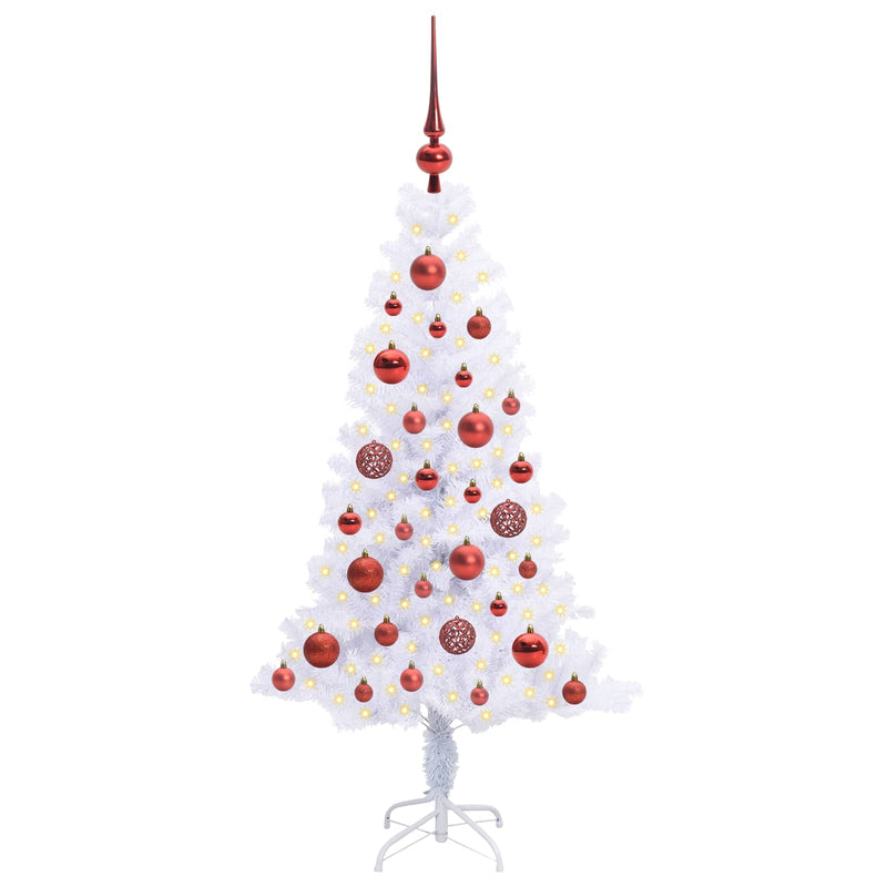 Afbeelding laden in galerijviewer, Vidaxl kunstkerstboom met 150 led wit 120 cm pvc en staal