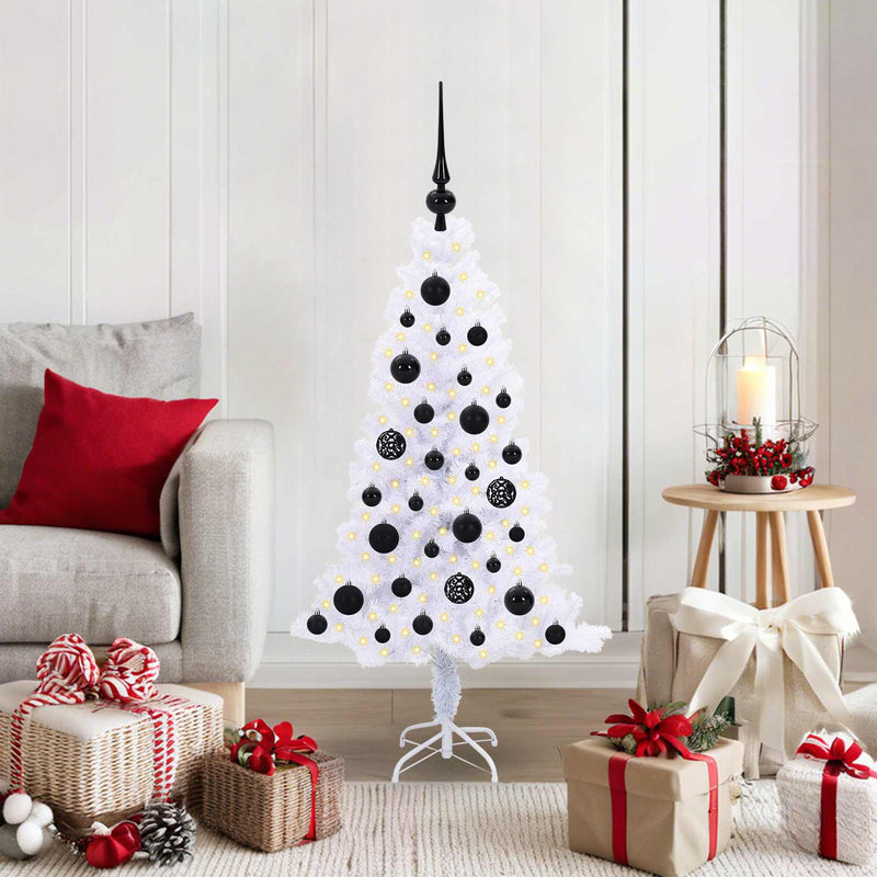 Afbeelding laden in galerijviewer, Vidaxl kunstkerstboom met 150 led wit 120 cm pvc en staal