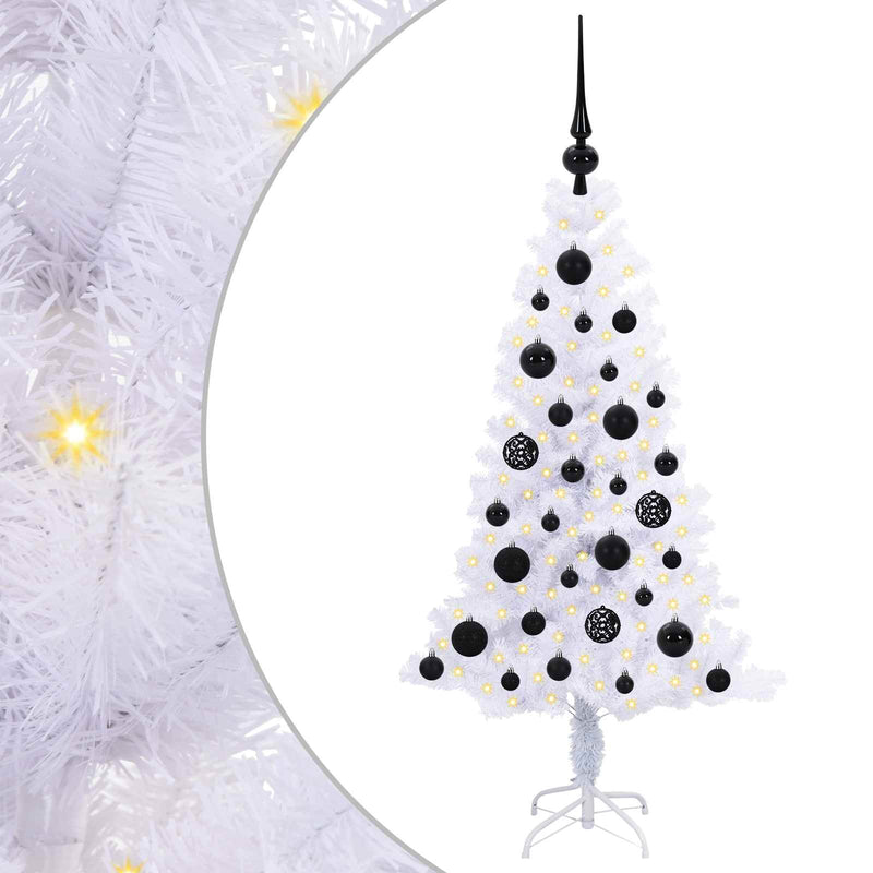 Afbeelding laden in galerijviewer, Vidaxl kunstkerstboom met 150 led wit 120 cm pvc en staal