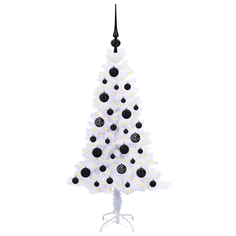Afbeelding laden in galerijviewer, Vidaxl kunstkerstboom met 150 led wit 120 cm pvc en staal