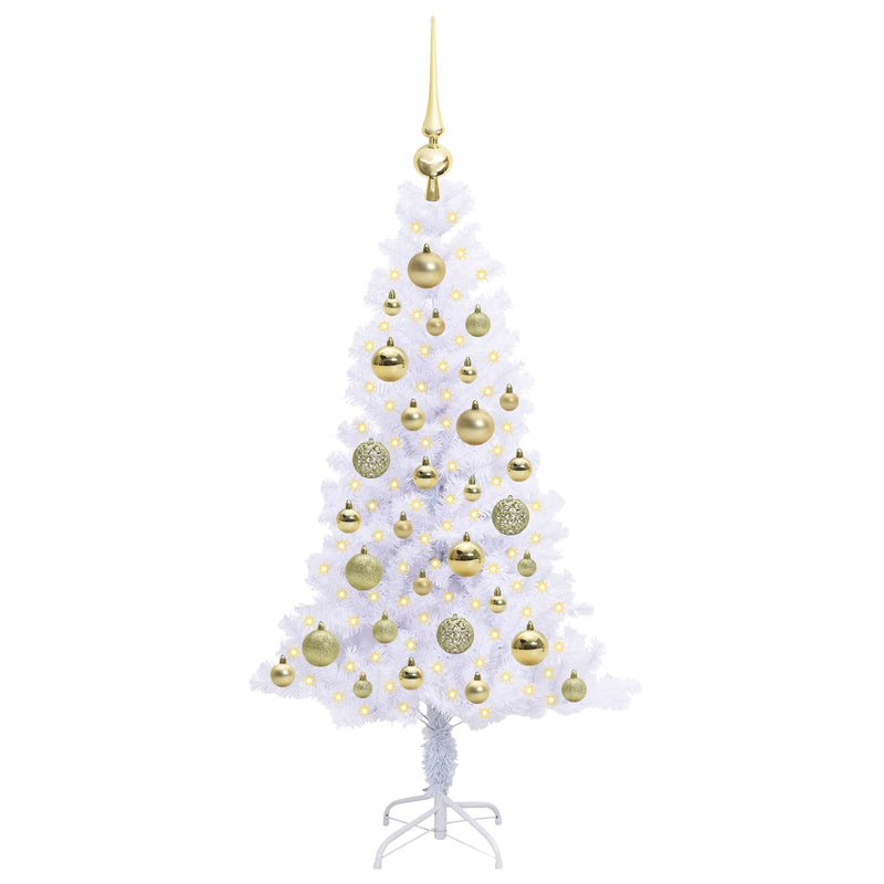 Afbeelding laden in galerijviewer, Vidaxl kunstkerstboom met 150 led wit 120 cm pvc en staal