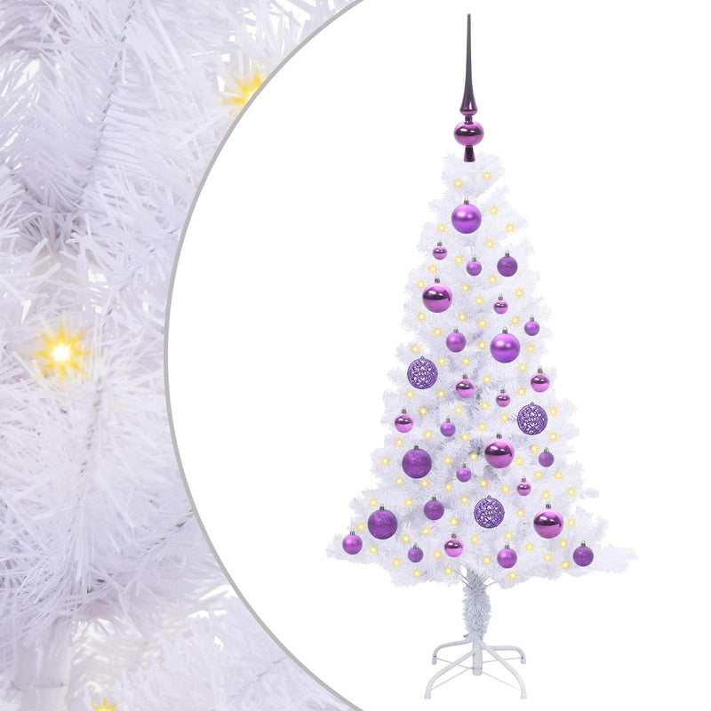 ギャラリービューアに画像をロードする, Vidaxl kunstkerstboom met 150 led wit 120 cm pvc en staal