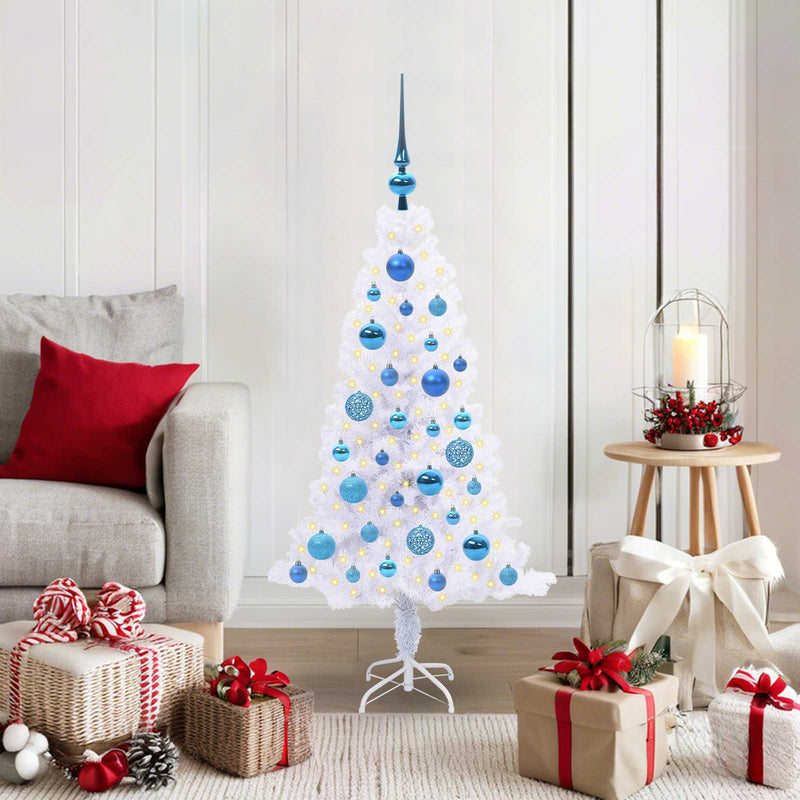 ギャラリービューアに画像をロードする, Vidaxl kunstkerstboom met 150 led wit 120 cm pvc en staal