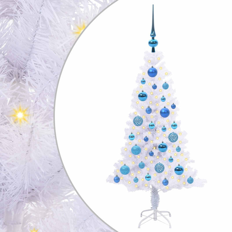 ギャラリービューアに画像をロードする, Vidaxl kunstkerstboom met 150 led wit 120 cm pvc en staal