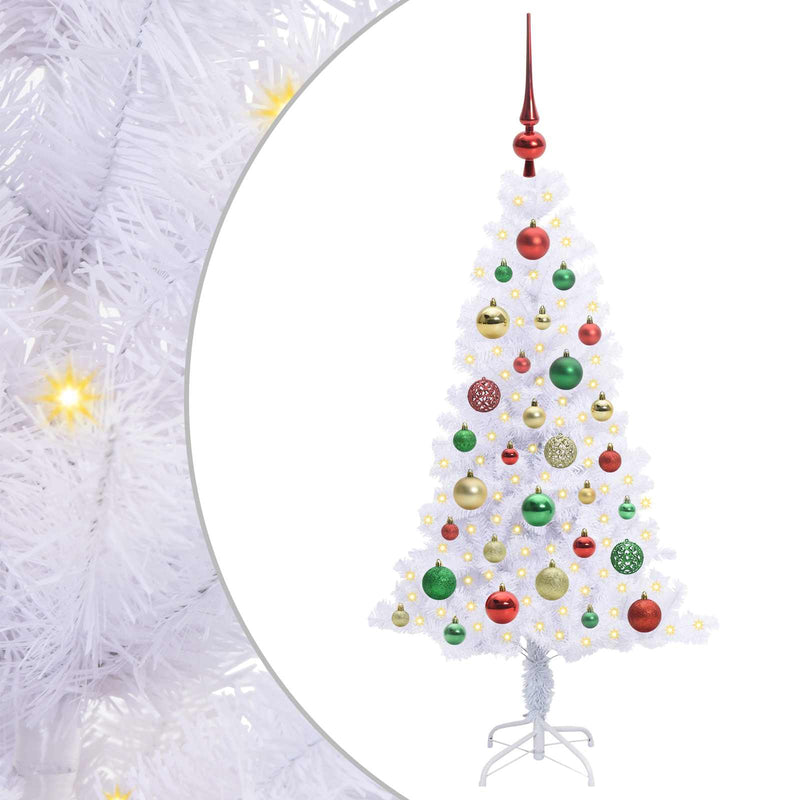 ギャラリービューアに画像をロードする, Vidaxl kunstkerstboom met 150 led wit 120 cm pvc en staal