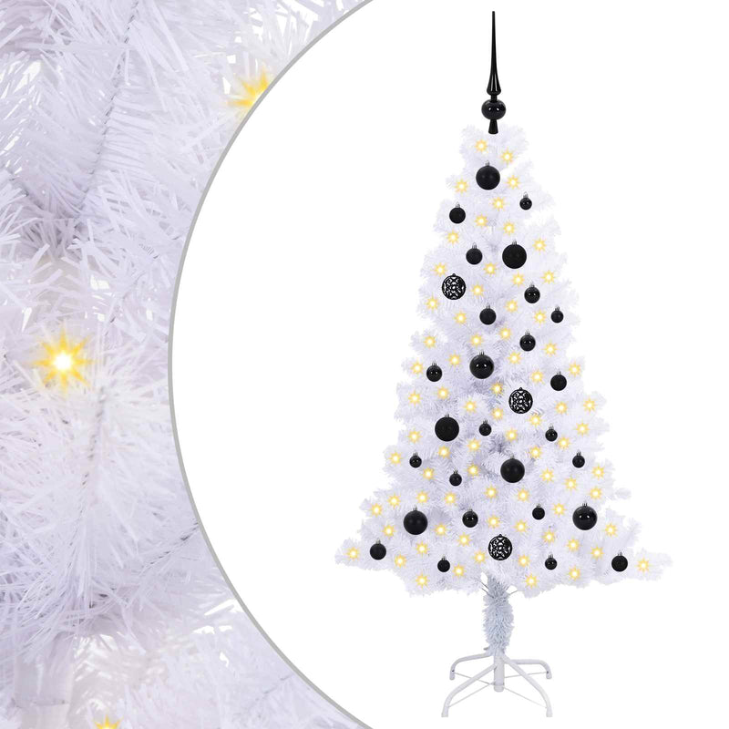 ギャラリービューアに画像をロードする, Vidaxl kunstkerstboom met 150 led wit 150 cm pvc en staal