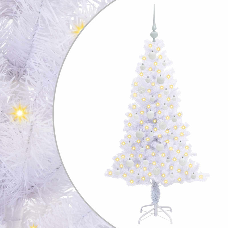 ギャラリービューアに画像をロードする, Vidaxl kunstkerstboom met 150 led wit 150 cm pvc en staal