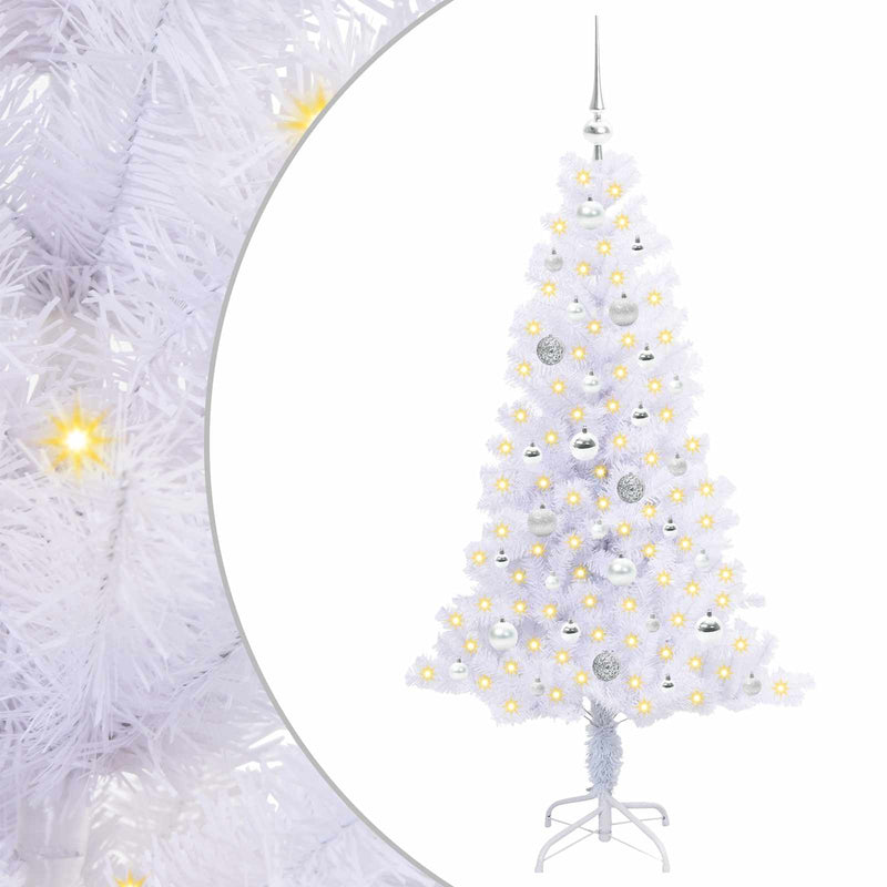 ギャラリービューアに画像をロードする, Vidaxl kunstkerstboom met 150 led wit 150 cm pvc en staal