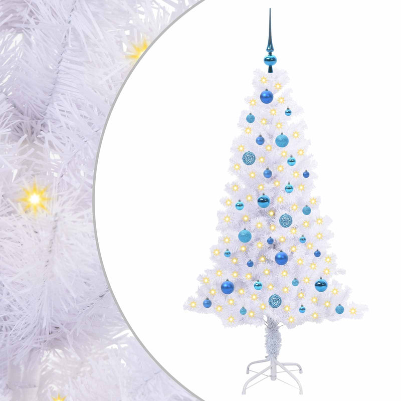 ギャラリービューアに画像をロードする, Vidaxl kunstkerstboom met 150 led wit 150 cm pvc en staal