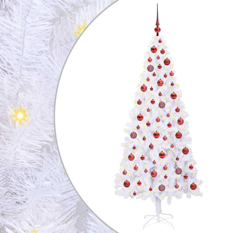 ギャラリービューアに画像をロードする, Vidaxl kunstkerstboom met 300 led wit 180 cm pvc en staal