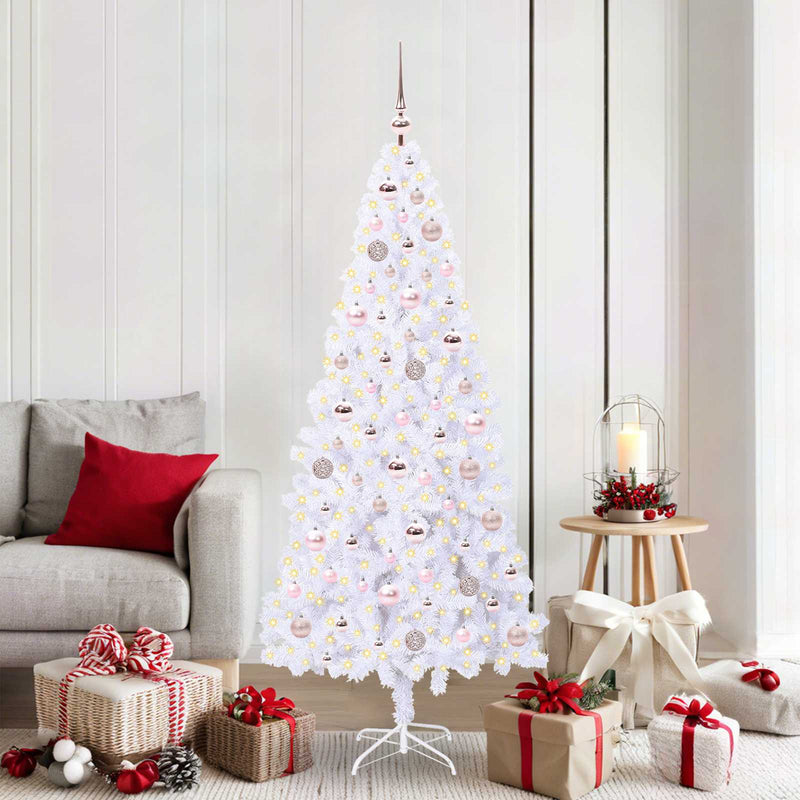 ギャラリービューアに画像をロードする, Vidaxl kunstkerstboom met 300 led wit 180 cm pvc en staal