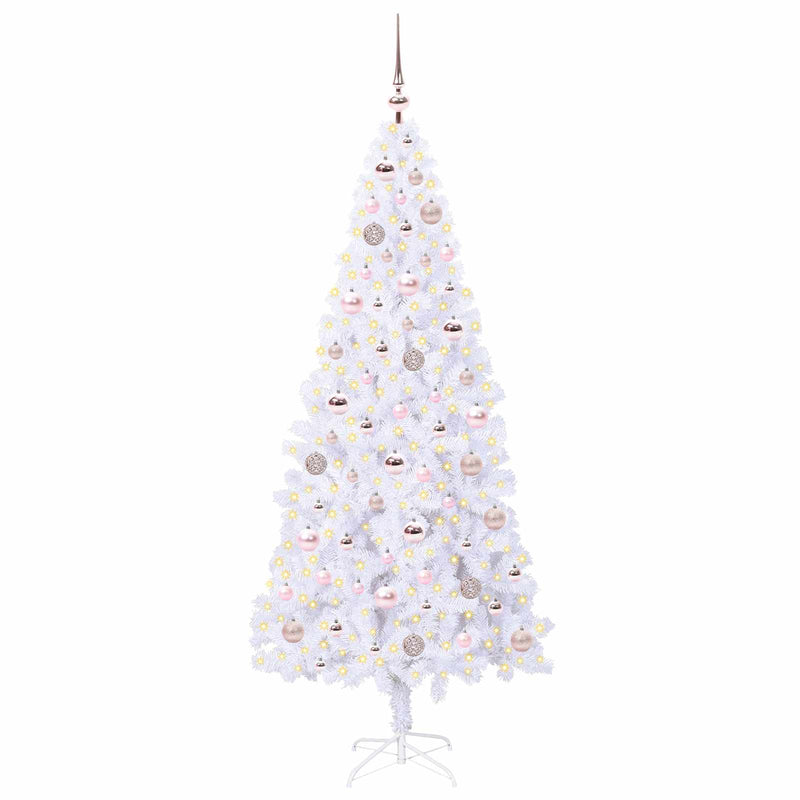 ギャラリービューアに画像をロードする, Vidaxl kunstkerstboom met 300 led wit 180 cm pvc en staal
