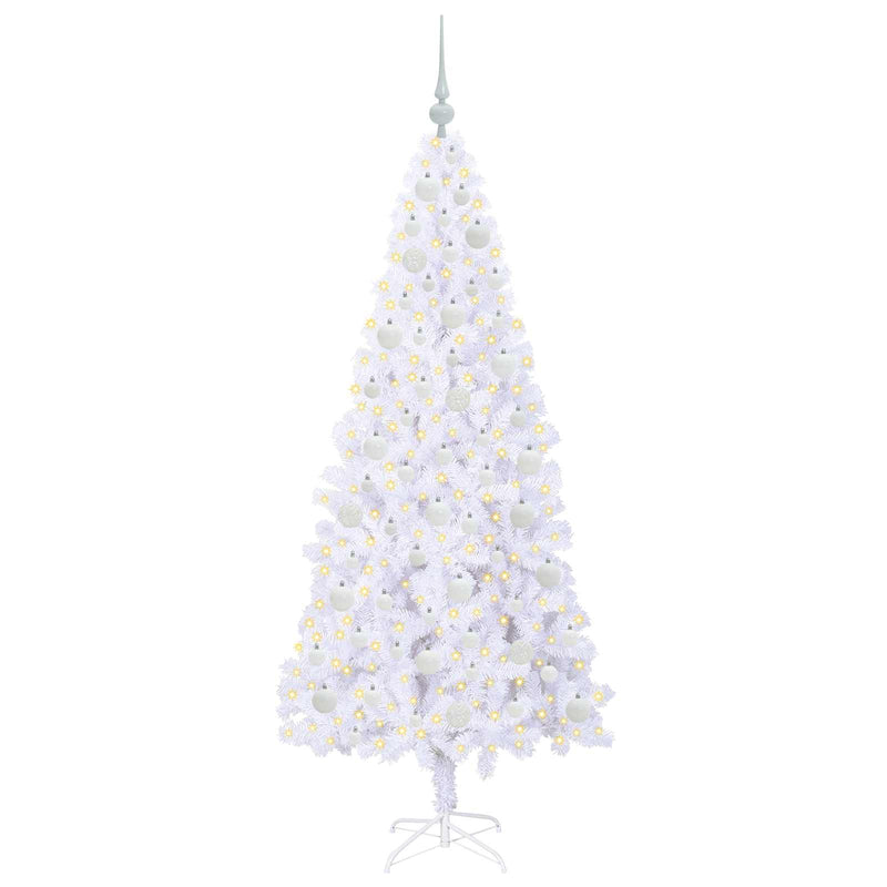 ギャラリービューアに画像をロードする, Vidaxl kunstkerstboom met 300 led wit 180 cm pvc en staal