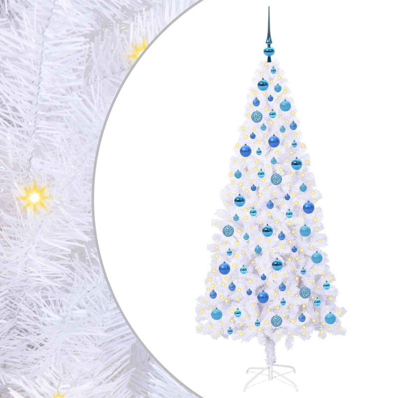 ギャラリービューアに画像をロードする, Vidaxl kunstkerstboom met 300 led wit 180 cm pvc en staal