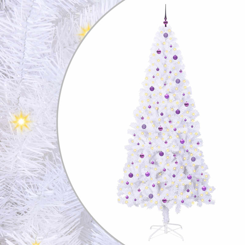 ギャラリービューアに画像をロードする, Vidaxl kunstkerstboom met 300 led wit 240 cm pvc en staal