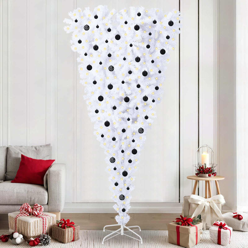ギャラリービューアに画像をロードする, Vidaxl kunstkerstboom met 300 led wit 240 cm pvc en staal