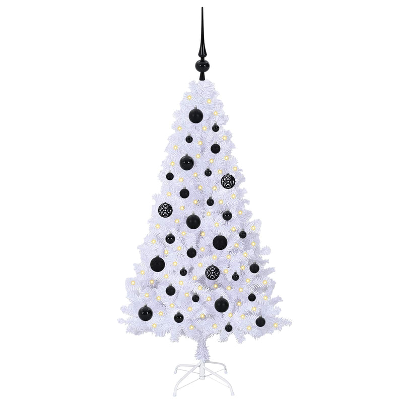 Afbeelding laden in galerijviewer, Vidaxl kunstkerstboom met 150 led wit 120 cm pvc en staal