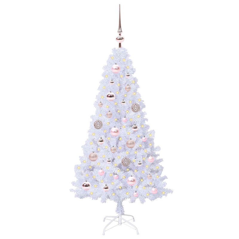 Afbeelding laden in galerijviewer, Vidaxl kunstkerstboom met 150 led wit 120 cm pvc en staal