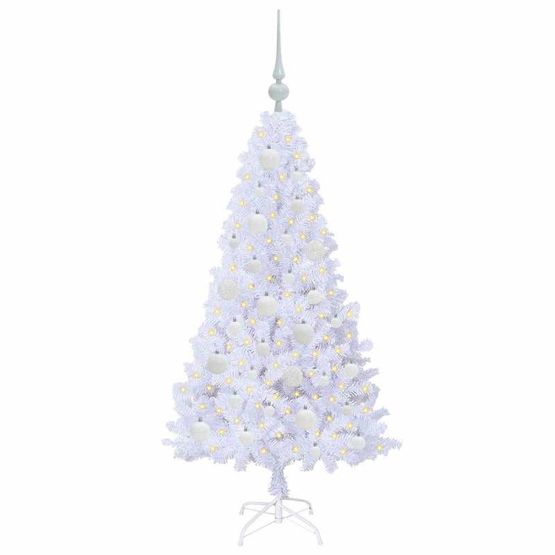 Afbeelding laden in galerijviewer, Vidaxl kunstkerstboom met 150 led wit 120 cm pvc en staal