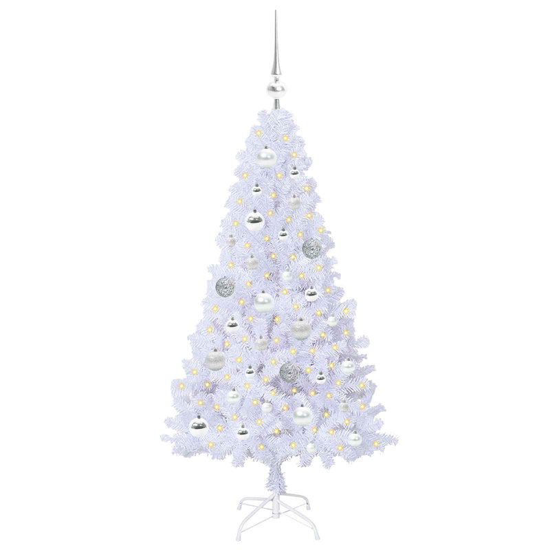 Afbeelding laden in galerijviewer, Vidaxl kunstkerstboom met 150 led wit 120 cm pvc en staal