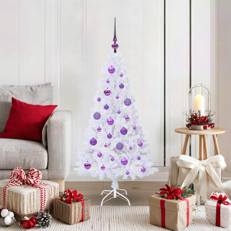 ギャラリービューアに画像をロードする, Vidaxl kunstkerstboom met 150 led wit 120 cm pvc en staal